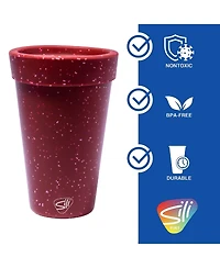 Coffee Tumbler 16oz: 2 pk - Red Speckled