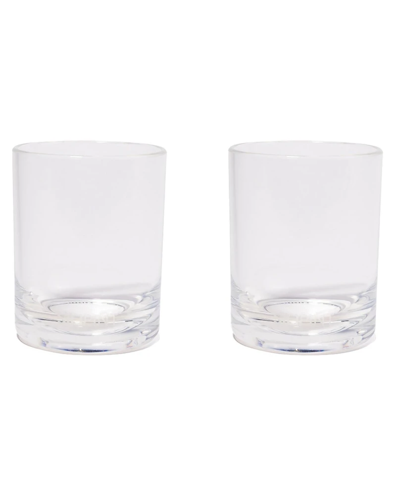 Rocks Glasses 12oz: 2 pk - Crystal Clear