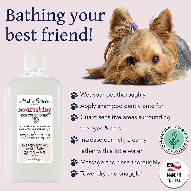 Bobbi Panter (Botanical) Nourishing Dog Conditioner Safflower Oil, Keratin, Shea Butter, Aloe Vera "Fresh"