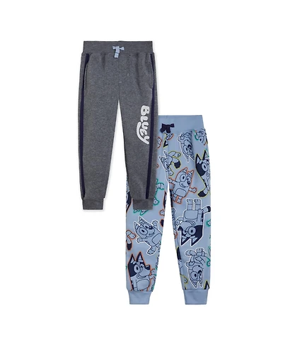 Bluey Toddler Boys' 2-Pack Fleece Jogger Pants