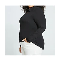 Universal Standard Women's Aalto Liquid Jersey Polo Top