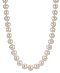 Macy's Cultured Freshwater Pearl (9-11mm) 20" Strand Necklace in 14k Yellow Gold