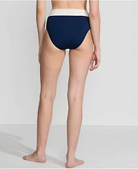 Lands' End Women's Reversible Ultra High Leg Waisted Bikini Swim Bottoms