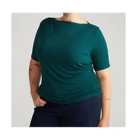 Universal Standard Women's Louise Short Sleeve Liquid Jersey Top