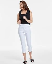 Jm Collection Women's Pull-On Capri Tummy-Control Pants
