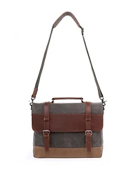 Tsd Brand Stone Creek Waxed Canvas Large Messenger Bag