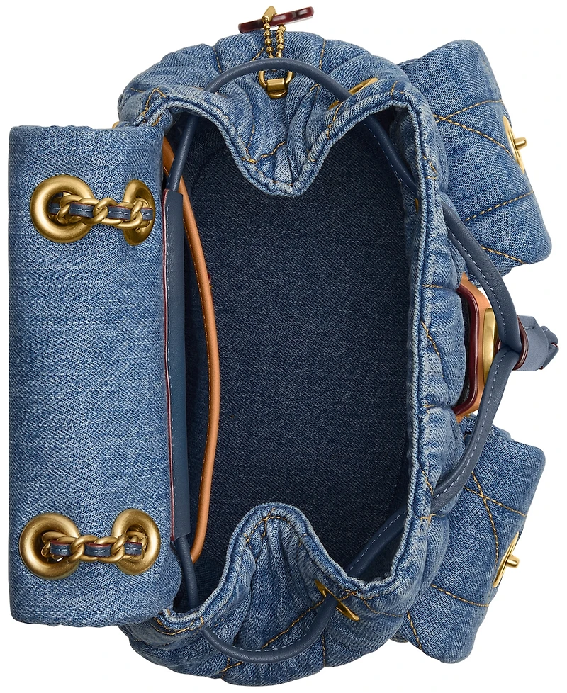 Coach Tabby Small Quilted Denim Backpack