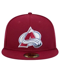 New Era Men's Burgundy Colorado Avalanche Core 59FIFTY Fitted Hat
