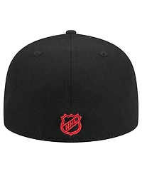 New Era Men's Black Chicago Blackhawks Core 59FIFTY Fitted Hat