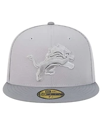 New Era Men's Gray/Graphite Detroit Lions Iron Cloud 59FIFTY Fitted Hat