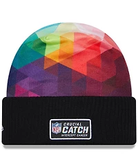 New Era Big Boys and Girls Black New England Patriots 2023 Nfl Crucial Catch Cuffed Knit Hat