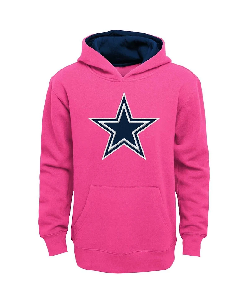 Outerstuff Big Girls Pink Dallas Cowboys Prime Pullover Hoodie