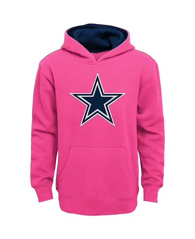 Outerstuff Big Girls Pink Dallas Cowboys Prime Pullover Hoodie