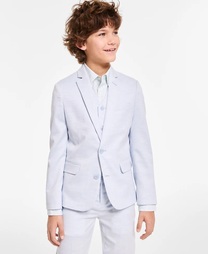 Calvin Klein Big Boys Slim Fit Stretch Ocean Sharkskin Jacket
