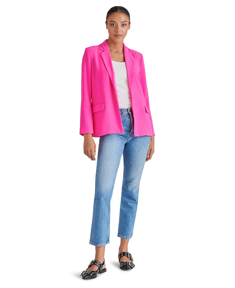 Steve Madden Women's Payton Open-Front Long-Sleeve Blazer