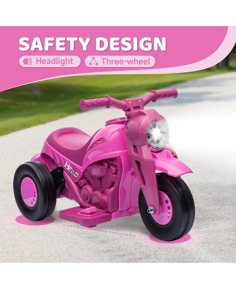 Qaba Ride on Motorcycle, 6V Bubble Car w/ Music