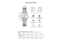 Women's Watch Round case 33mm Two-Tone Stainless Steel Bracelet Victoria Hyde