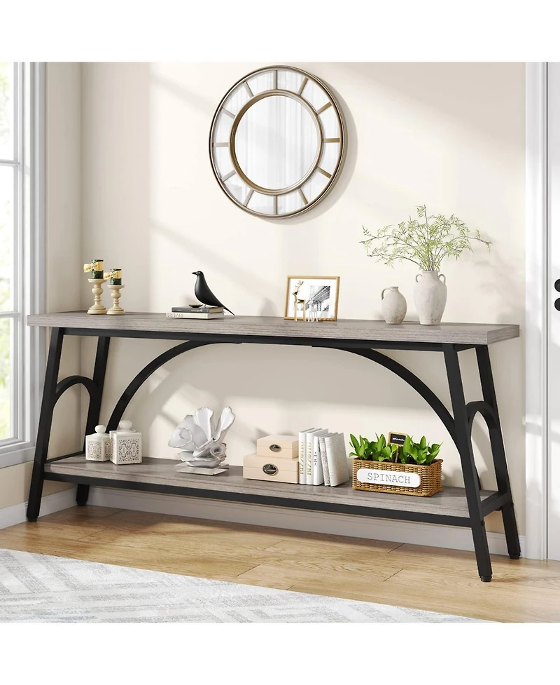 Tribesigns Extra Long Console Table, 70.8” Entryway Console Table, Tv Stand, and Media Console for Living Room or Hallway
