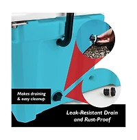 SereneLife 25-Quart Portable Cooler Box, Holds Up to 63 Cans