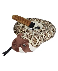 Wild Republic Plush Snake Jumbo Western Diamondback Rattlesnake Stuffed Animal, 110 Inches