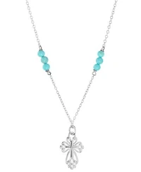 Giani Bernini Simulated Turquoise Religious Cross Jewelry In Sterling Silver