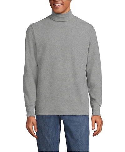 Lands' End Men's Long Sleeve Waffle Turtle Neck