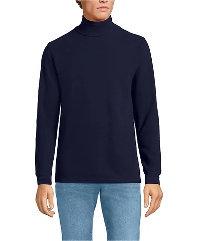 Lands' End Men's Long Sleeve Waffle Turtle Neck