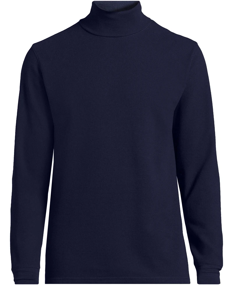 Lands' End Men's Long Sleeve Waffle Turtle Neck