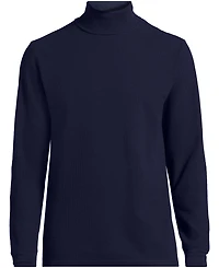 Lands' End Men's Long Sleeve Waffle Turtle Neck