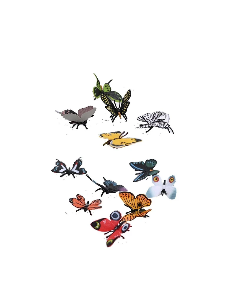 Wild Republic Nature Tube Butterfly Figurines, 12 Pieces