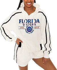 Gameday Couture Women's Cream Florida Gators Down, Set, Go Pullover Hoodie and Shorts Set