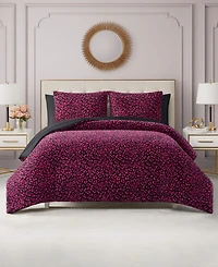 Juicy Couture Cheetah Feathered 3-Pc. Comforter Set, Full/Queen