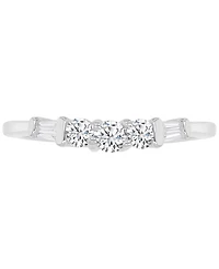 Cubic Zirconia Cushion & Round Rope Style Promise or Engagement Ring