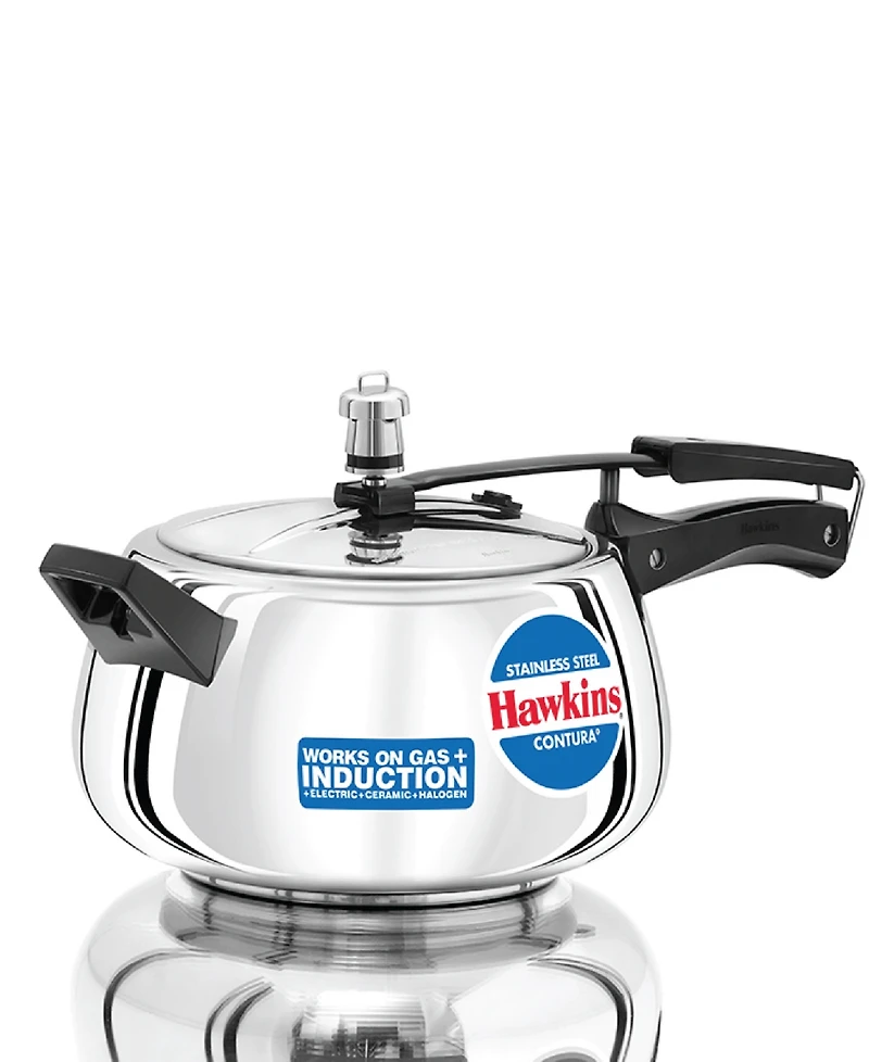 Hawkins 5 Liter Stainless Steel Contura Induction Compatible Pressure Cooker