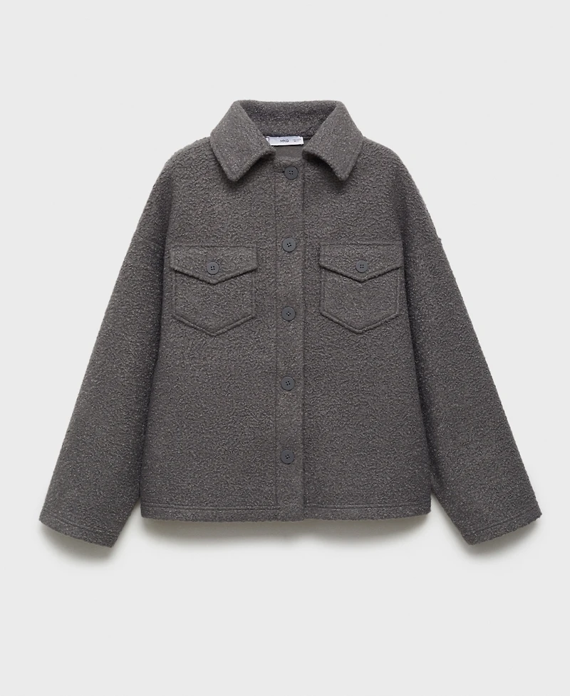 Mango Women's Pockets Detail Boucle Jacket