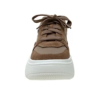 Linea Paolo Gains Lace-Up Leather Platform Sneakers