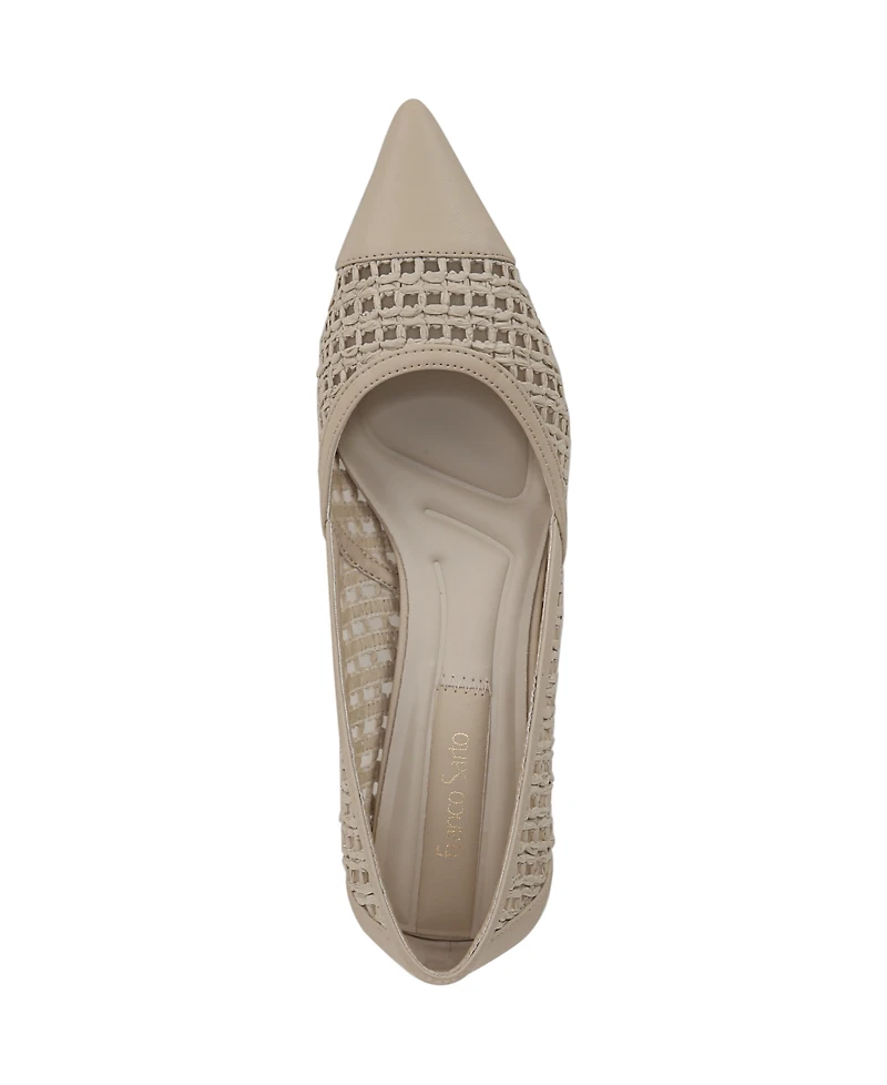 Franco Sarto Women's Darcy Pointed Toe Kitten Heel Pumps