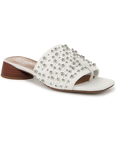 Franco Sarto Women's Loran 3 Stacked Heel Slide Dress Sandals
