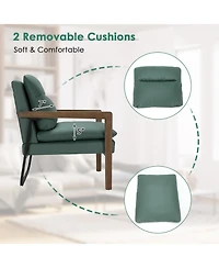 Gouun Single Sofa Chair with Extra-Thick Padded Backrest and Seat Cushion
