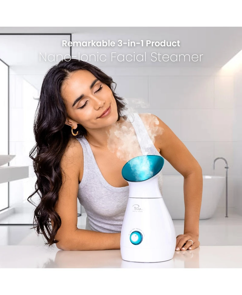 Pure Daily Care NanoSteamer Large 3-in-1 Nano Ionic Facial Steamer (Lilac)
