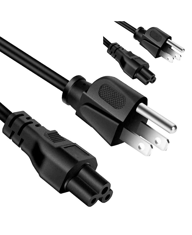 5Core Ac Power Cord 6Ft 2 Prong Us Male to Female Extension Adapter 18AWG 10A 7A 125V - Pl 1001 2 Pcs