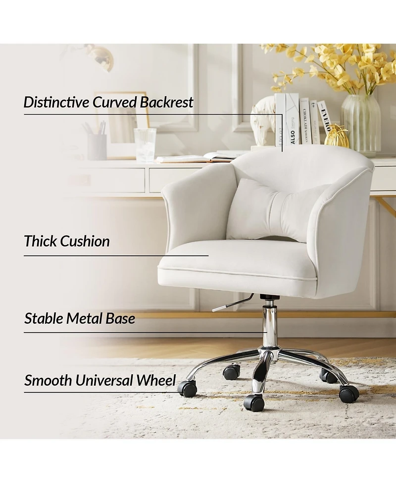 Hulala Home Samuel Modern Office Chair with Flared Arm