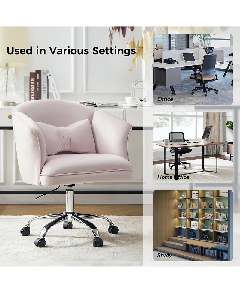 Hulala Home Samuel Modern Office Chair with Flared Arm