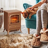 Homcom Electric Fireplace Heater with Realistic Led Flames