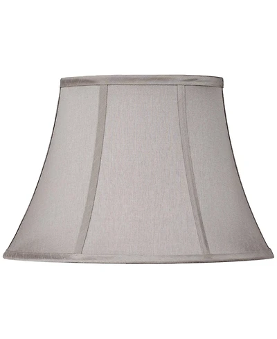 Springcrest Pewter Gray Medium Oval Lamp Shade 9" Wide and 7" Deep at Top x 15" Wide and 13" Deep at Botttom x 10.5" High (Sp