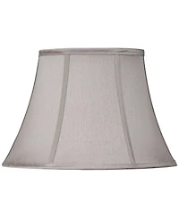 Springcrest Pewter Gray Medium Oval Lamp Shade 9" Wide and 7" Deep at Top x 15" Wide and 13" Deep at Botttom x 10.5" High (Sp