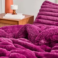 Roll Cakes Chunky Bunny - Coma Inducer Oversized Comforter Set - Raspberry Jam