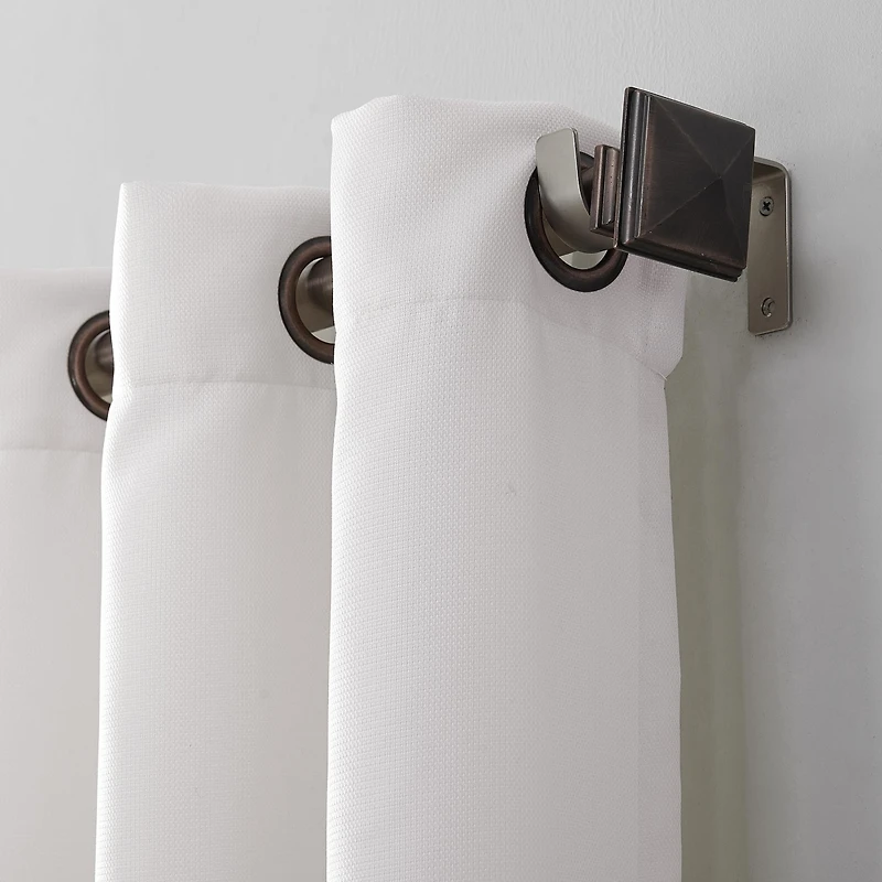 Montego Casual Textured Semi-Sheer Grommet Curtain Panel