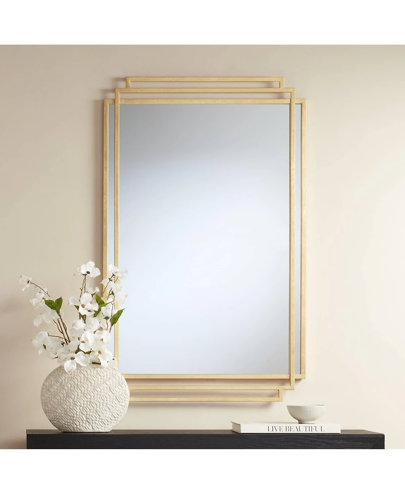 Uttermost Amherst Brushed Gold 24" x 38 1/2" Wall Mirror