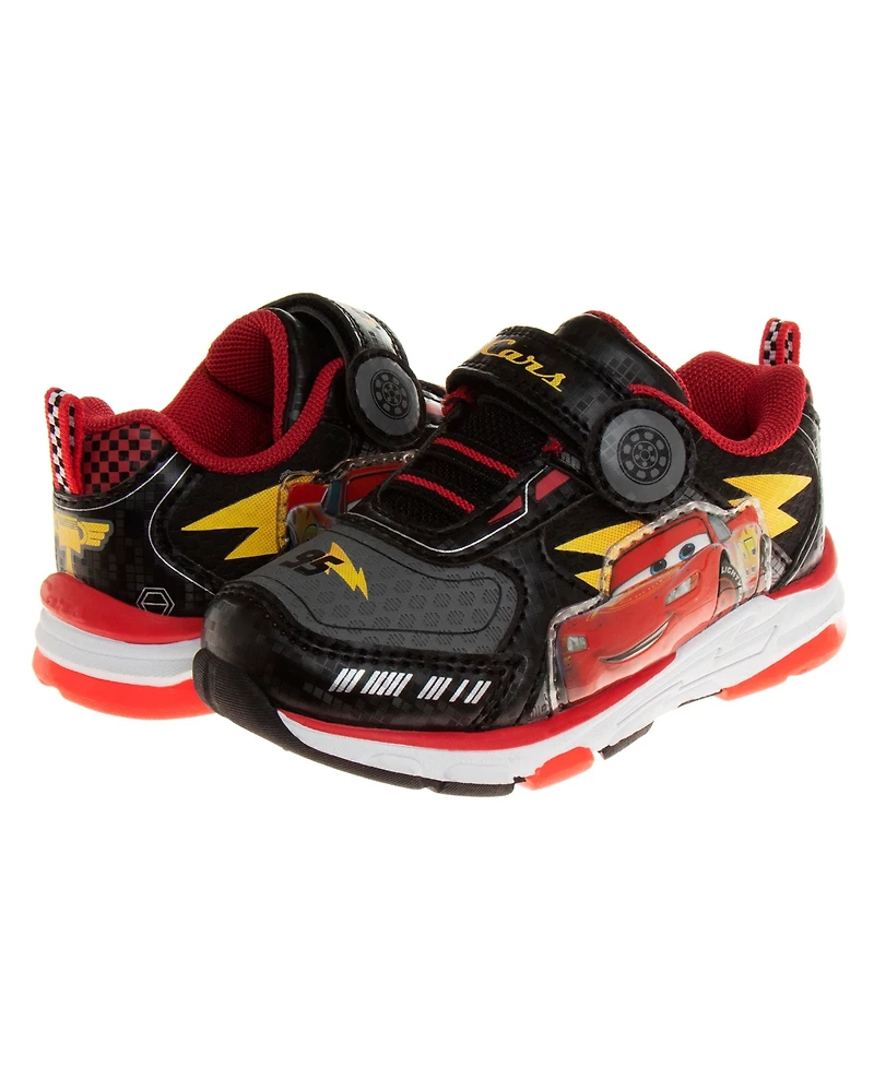 Disney Toddler and Little Kids Pixar Cars Lightning McQueen Light Up Sneakers